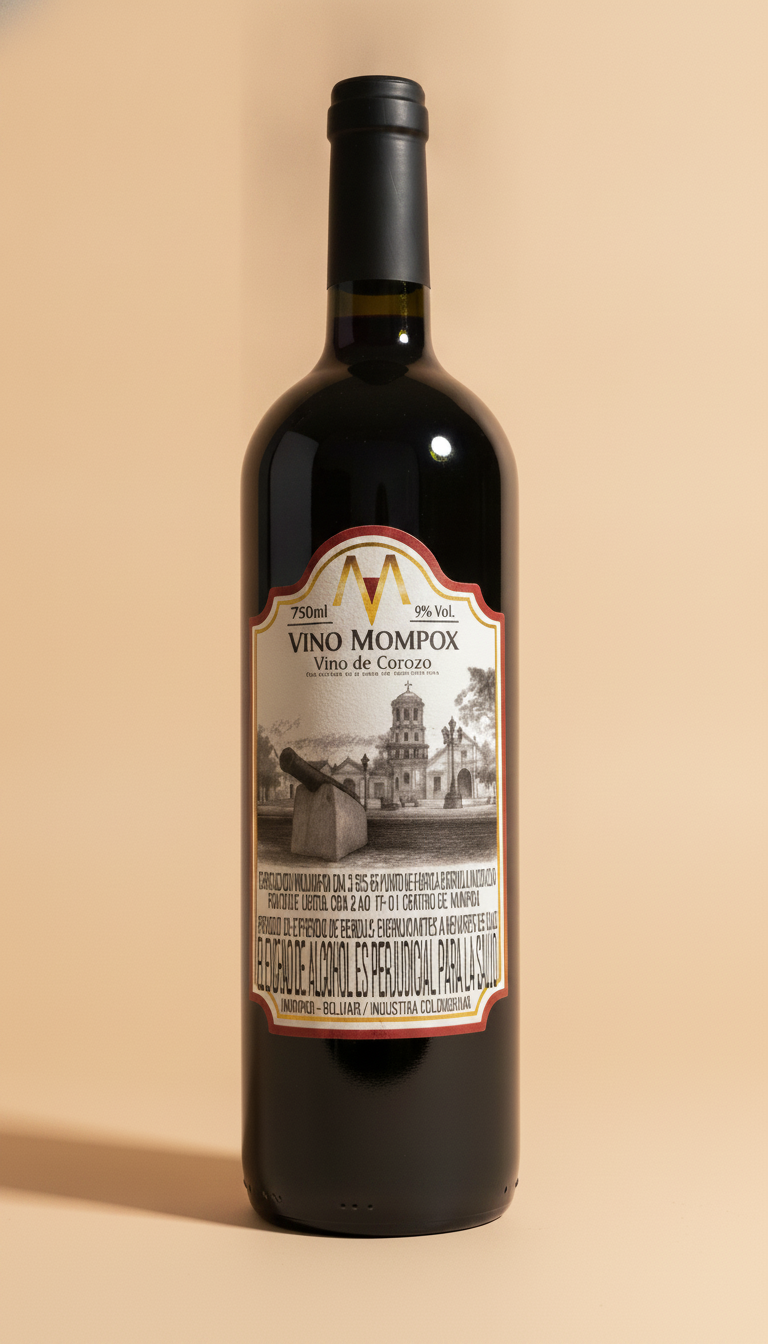 Vino Mompox - Vino Artesanal de Corozo, botella 750ml