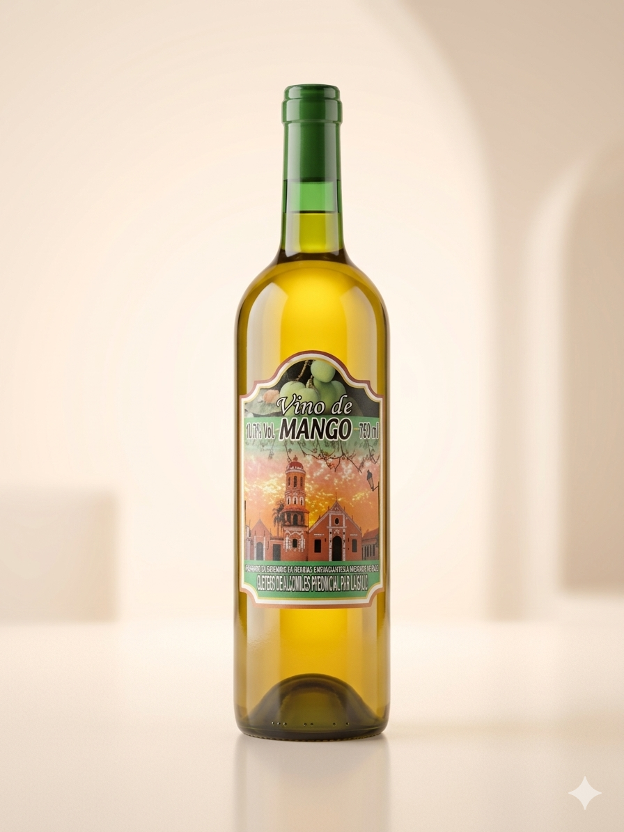 Botella Vino Artesanal de Mango Vino Mompox